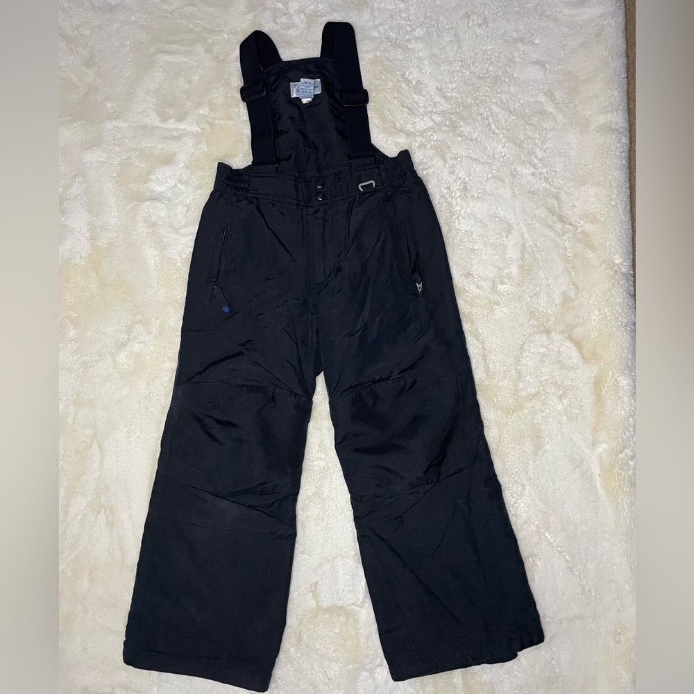 Slalom Black Ski Bibs-Kids Small